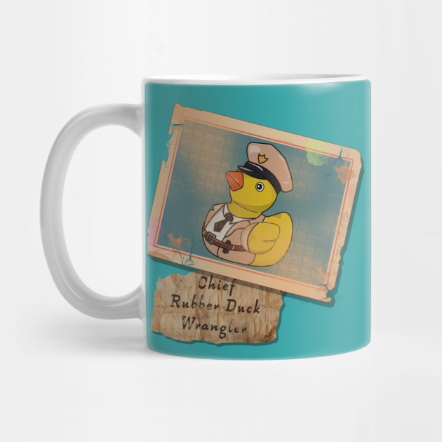 Vintage Trading Card: Chief Rubber Duck Wrangler by Fun Funky Designs